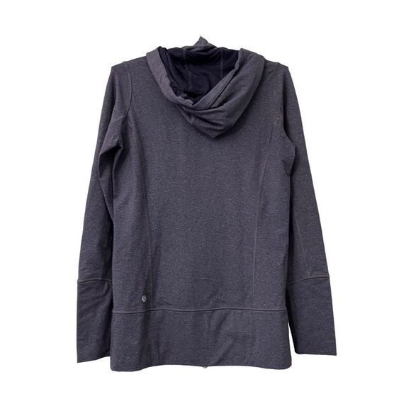 Lululemon Brushed Stride Jacket Black Swan Herringbone Full Zip Hooded Jacket 6 - Picture 6 of 7